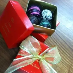 Milk, White, and Dark Chocolate Truffles