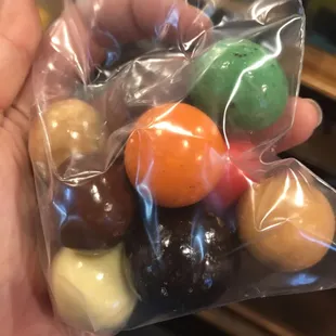 Different flavor malted milk balls