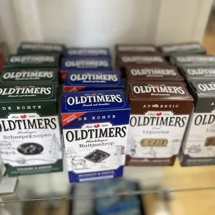 a variety of oldtimers chocolate bars