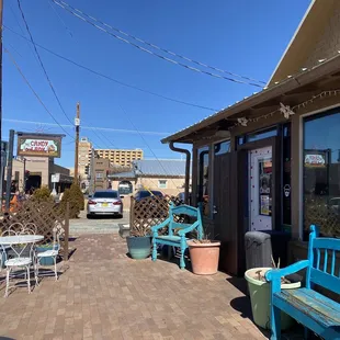 the outside of a candy shop