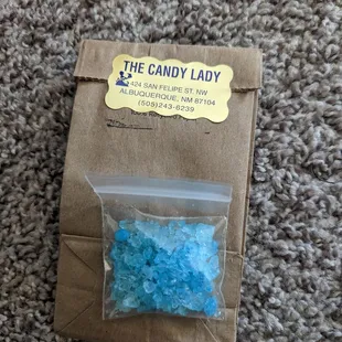 Blue meth dime bag