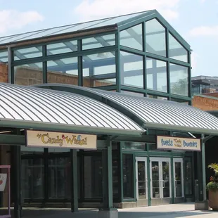 the outside of the building