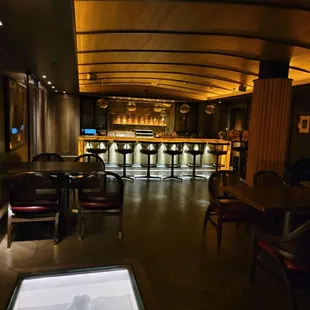 the bar and the floor