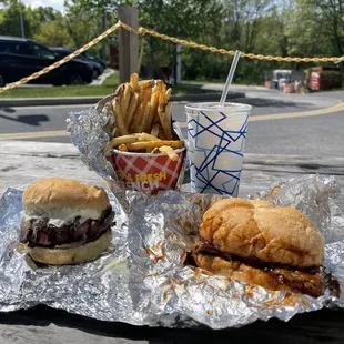 Pit Beef and St Louis Rib sandwich (April 2023)