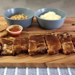 Delish ribs and sides n mozz stix
