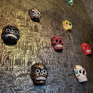 Skull art mexican restaurant