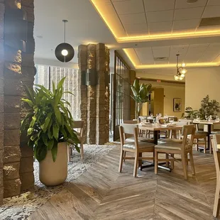 the dining area of the resort