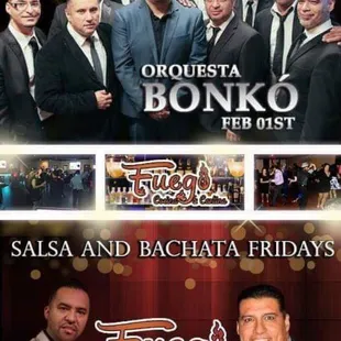 FRIDAY FEB 1ST! Live Salsa by BONKÓ! Bachata Lesson at 8:30! Music by DJ RUMBERO! Doors Open at 8pm. Only $10 B4 10PM!