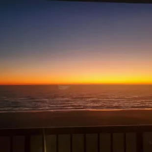 Sun rise from the balcony.