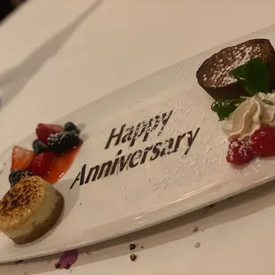 Anniversary dessert