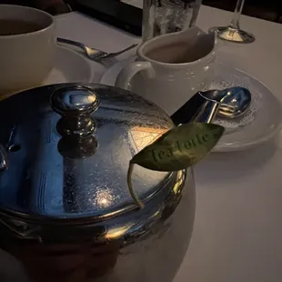 Pear tea was amazing with dessert!