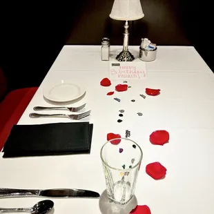 They decorate your table for your birthday and give you a nice card!