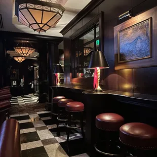 Bar area facing the entry