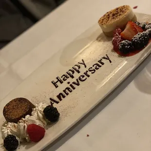 Complimentary dessert