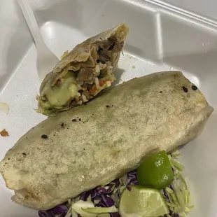 Steak rice and beans burrito!