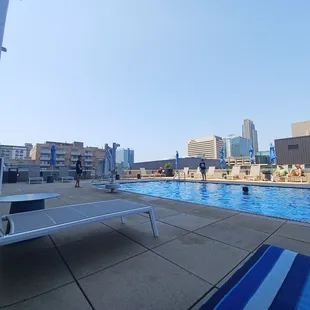Poolside! From the top of a hotel in the Capital District