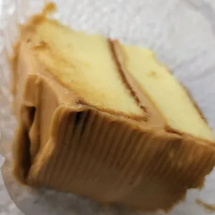 Caramel cake slice