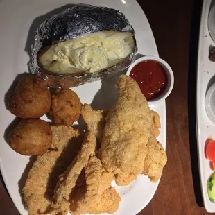 At fish fillets came with a salad also