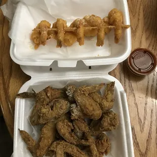Jumbo shrimp + wings