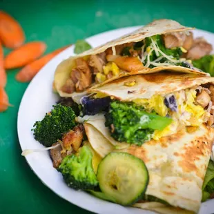 a plate of food on a table