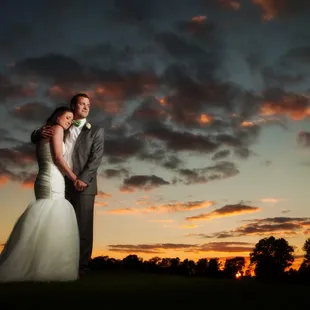 Sunset provides the perfect backdrop.