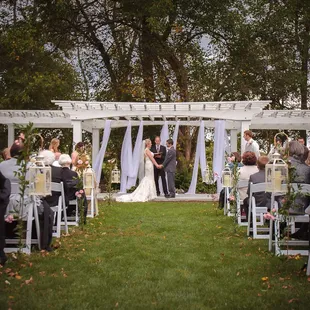 Ceremony under our Pergola