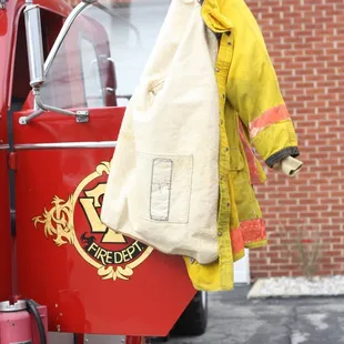 Fire truck and memorabilia