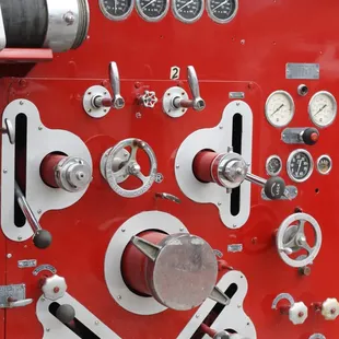 You can get up-close to real fire trucks