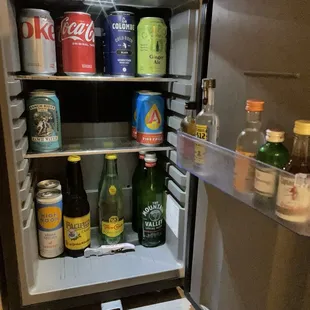 Mini fridge contents