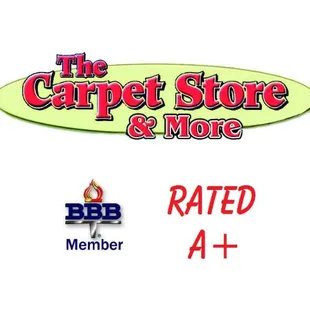 the logo for the carpet store and more