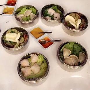 Dumplings! Pork, shrimp, and vegetarian