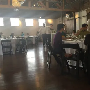 Seating at rounds and smaller four tops