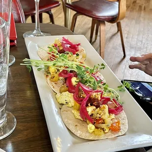 Tofu scramble breakfast tacos