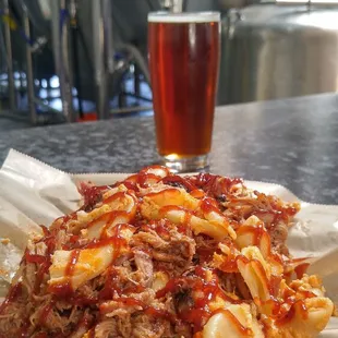 Our Pork Mac, using Rib Meat and Beer Mac N Cheese!