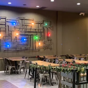 Festive holiday decor.