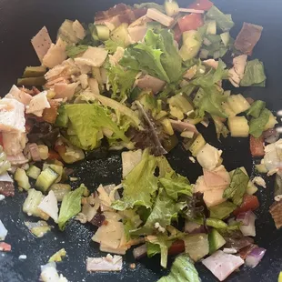 Don't judge, I'd already eaten half of it! The champagne vinaigrette was delicious, too!