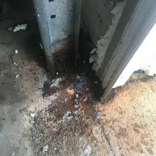 Hole in siding water leak