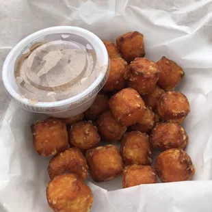 sweet potato tots with cinnamon butter