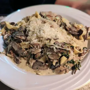October 31, 2023; Mushroom tagliatelle ($24).