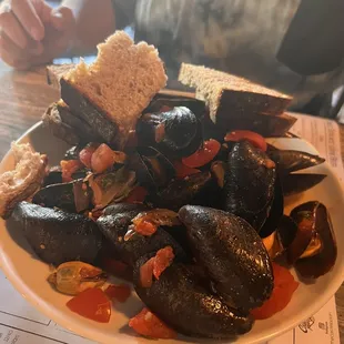 Mussels in herb sauce