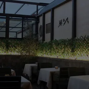 Outdoor seating.