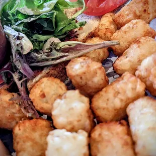 Chicken club with tots