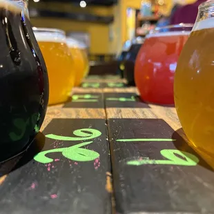 a variety of beers