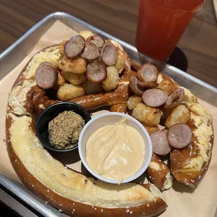 Brats &amp; Tots Pretzel