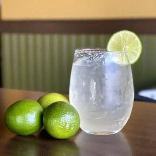 two limes on the table