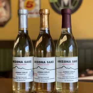 three bottles of wine