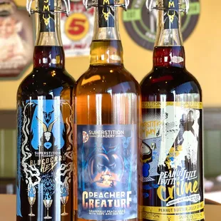 three bottles of beer