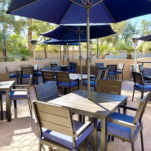 Comfortable outdoor seating.