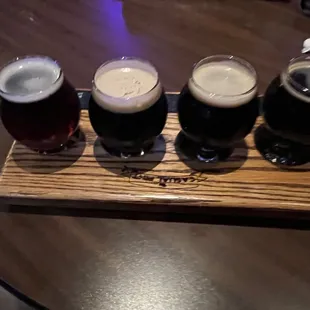 Selection of Porters and Stouts including a French Toast stout that tasted like maple syrup!