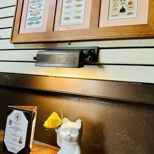 The wall in our booth